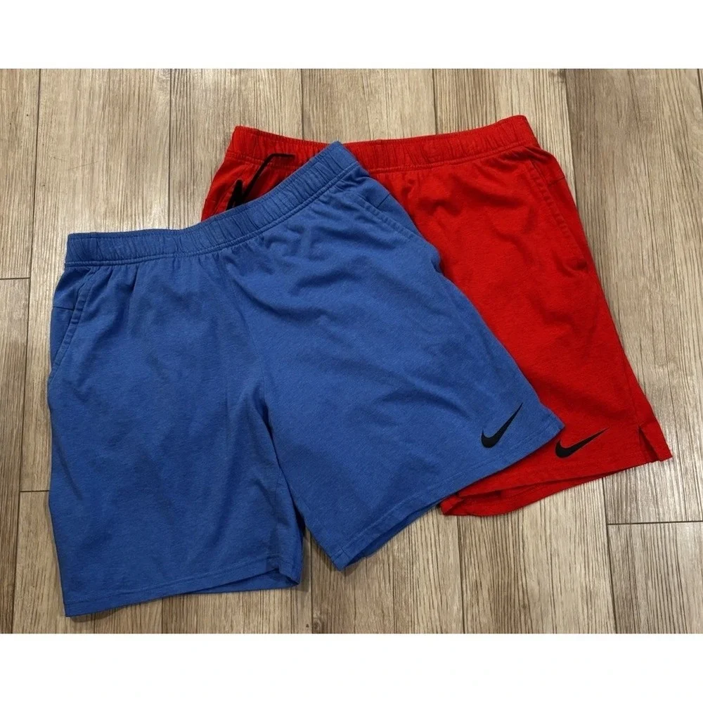 Nike Dri-Fit Athletic Shorts Men's Large Lightweight Gym Activewear Lot Of 2